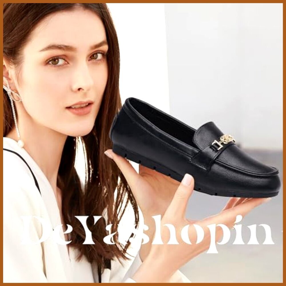 Women's Slip On Loafers with Latex Cushioned Insole, Square Toe - Picture 2 of 7